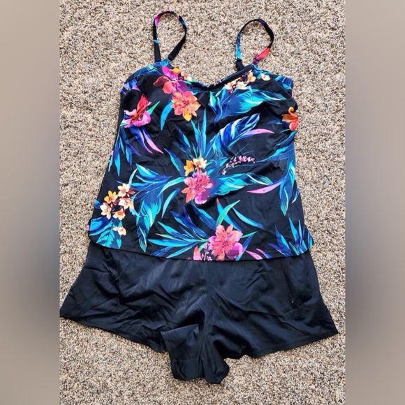 Tropical Print Dreamshaper by Miracle Suit Farrah Romper One-piece Size 8 - Picture 1 of 7